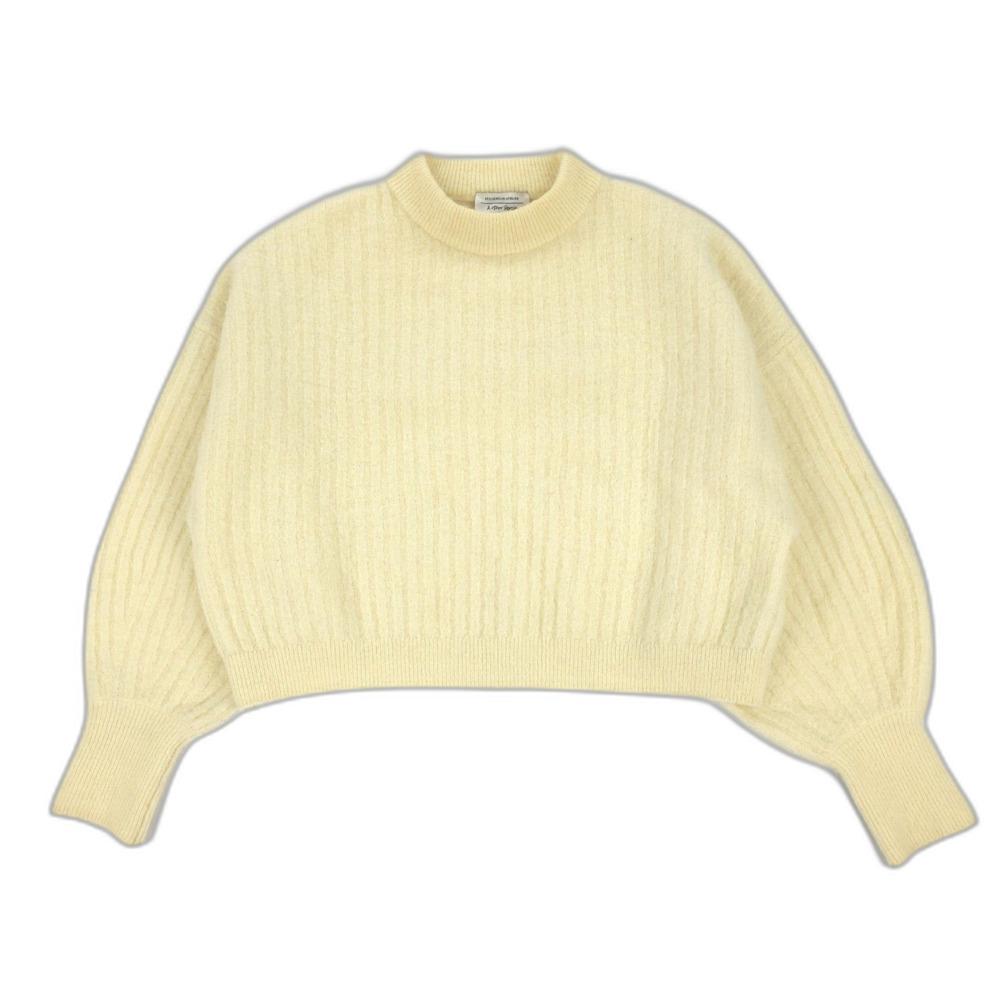 & OTHER STORIES Alpaca Wool Knit Sweater Balloon Sleeve Minimal Boho French Girl
